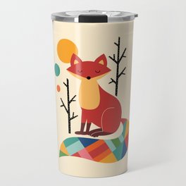 Rainbow Fox Travel Mug