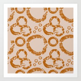 Coffee Bubbles with cream background Art Print