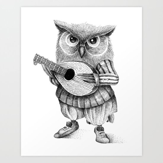 MISTER OWL Art Print