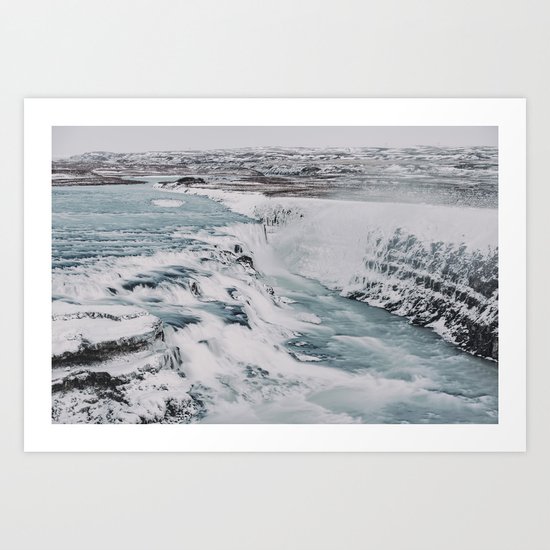 A night at the Gullfoss Art Print