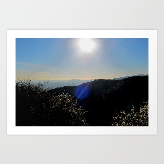 Los Angeles view from Runyon Canyon Art Print