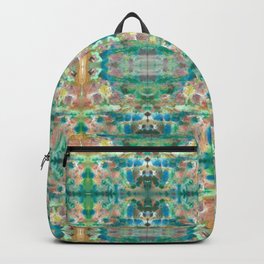 watercolor collage pattern Backpack