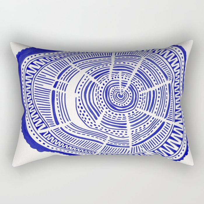 Ponderosa Pine – Navy Palette Rectangular Pillow