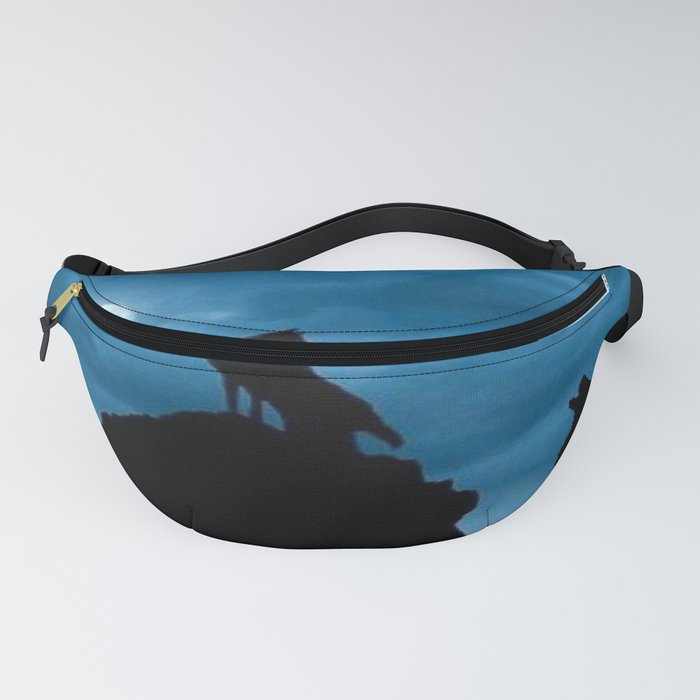 Wolves in a Blue Moonlight Fanny Pack