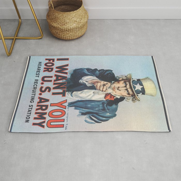 Uncle Sam Recruitment Poster Rug