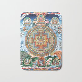 Tibetan Buddhist Mandala Vajrayana Teachings Bath Mat | Tibetan, Tantric, Buddhist, Vesak, Buddhism, Vajrayana, Buddha, Hindumandala, Tantra, Himalayanart 