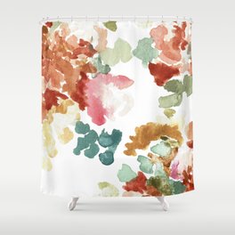 Multicolor Floral Abstract  Shower Curtain