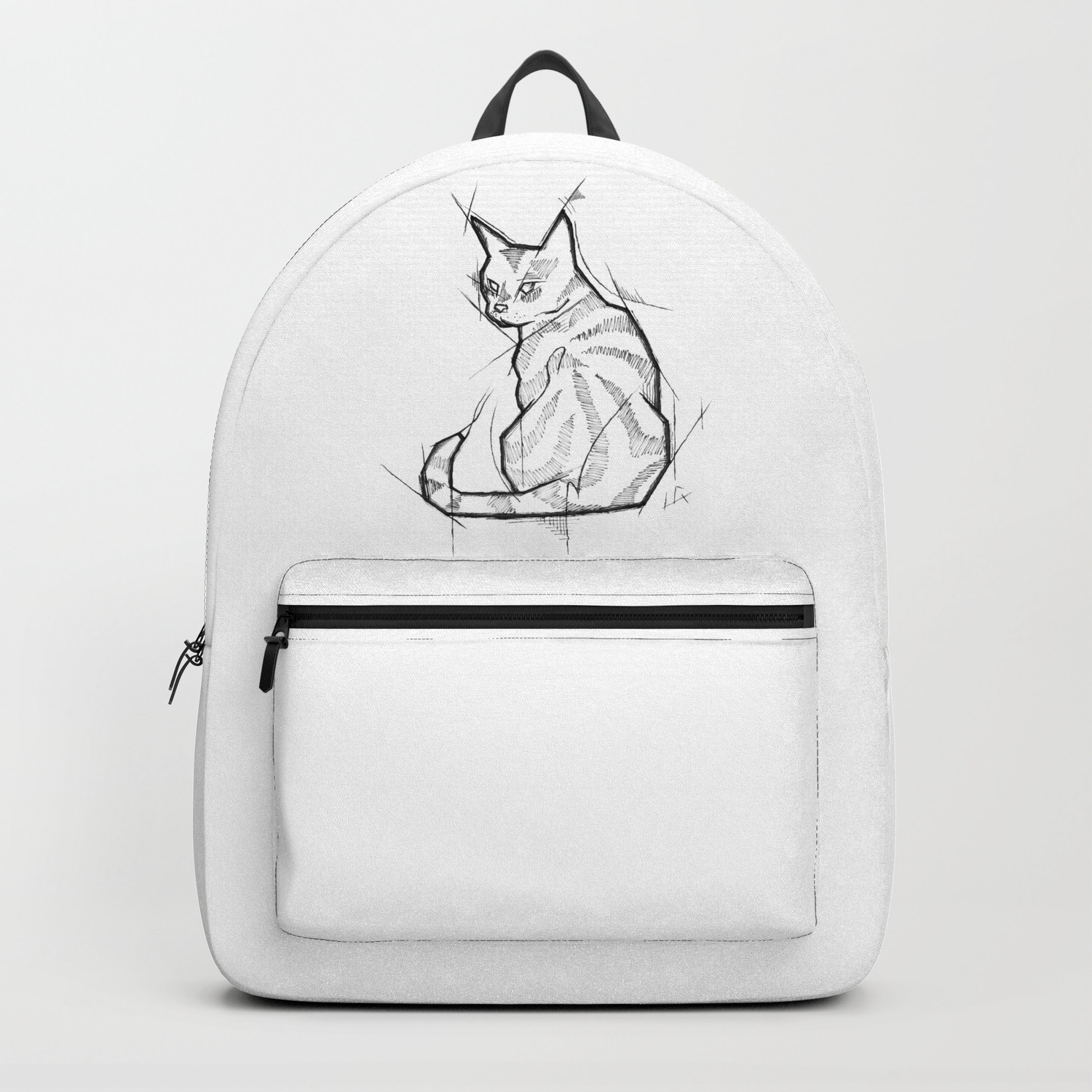 Cat Handmade Drawing Made In Pencil And Ink Tattoo Sketch