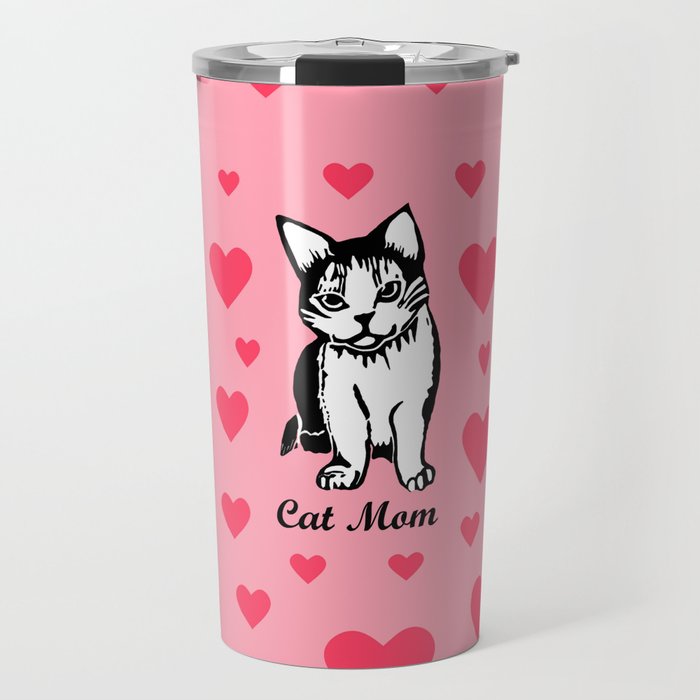 cat mom travel mug