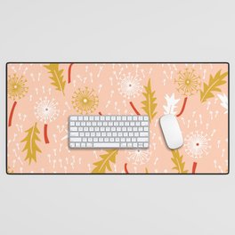 Dreamy blowball  - soothing colors pattern Desk Mat