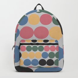 No.14 Circles Force (Retro Style) Backpack | Colorful, Retro, Ventage, Force, Dots, Mod, Graphicdesign, Balls, Aesthetic, Hippie 