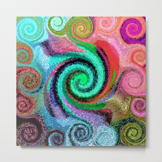 Sticky Love Mosaic Metal Print