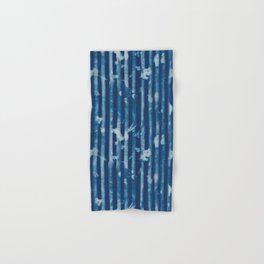 Vintage Cyan Floral Stripes Hand & Bath Towel