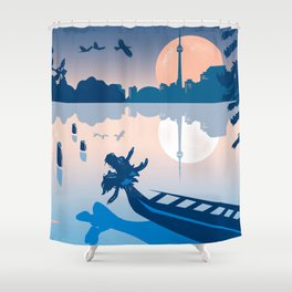 Dragon Boat Toronto Canada by Cindy Rose Studio Shower Curtain