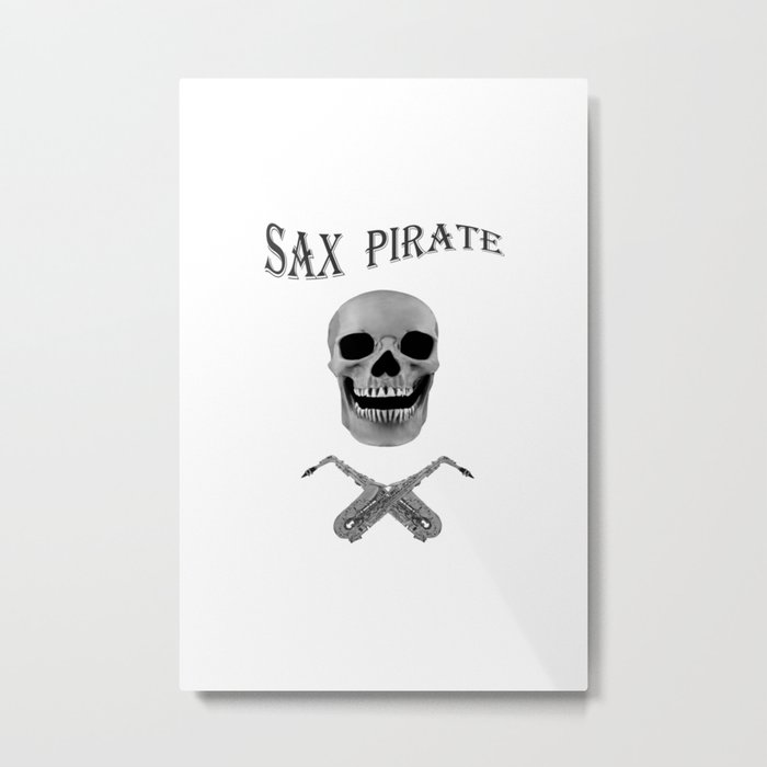 flag of cheerful Saxophone pirates Metal Print
