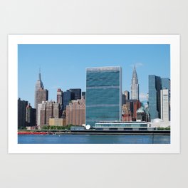 New York Skyline - UN Building Art Print | Eastriverview, Photo, Nyc, Eastriver, Longislandcity, Unbuilding, Chryslerbuilding, Licnyc, Longislandcitynewyorkcity, Newyorkcity 