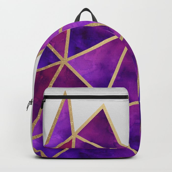 Purple and cheap gold backpack