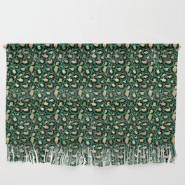 Green Gold Leopard Pattern Wall Hanging