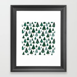 Christmastree_Pattern_simple Framed Art Print