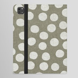 woven dots - olive iPad Folio Case