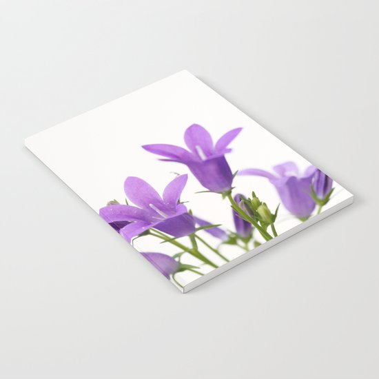 PURPLE FLOWERS - Bellflowers #2 #decor #art #society6 Notebook