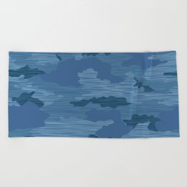 Camouflage Denim Beach Towel