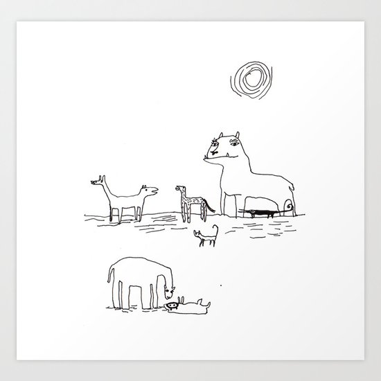 Animals Art Print