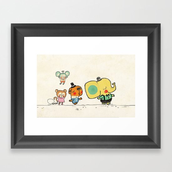 Walking with you Framed Art Print