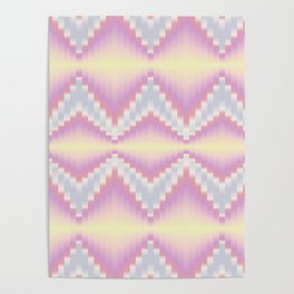 Blurred Zigzag lilac Poster