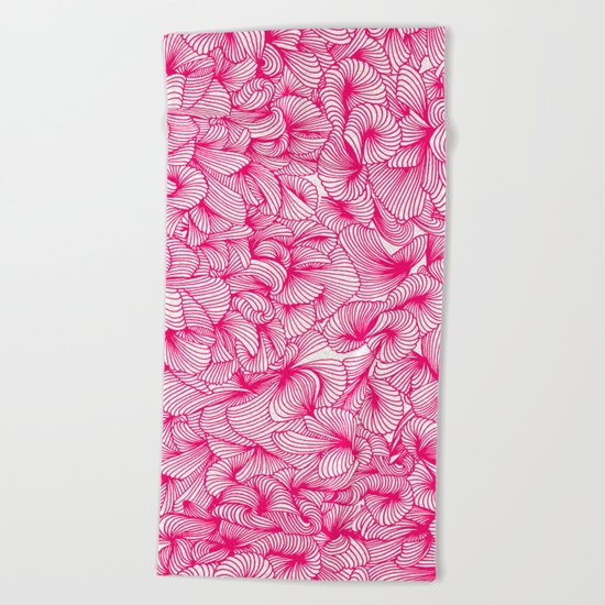 Pink Inklings Beach Towel