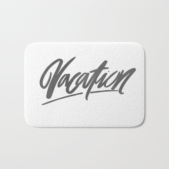 Vacation Brushlettering Bath Mat