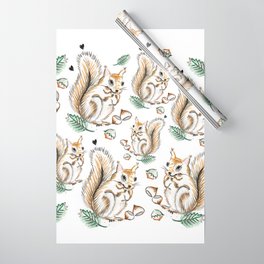 Autumn Squirrel Wrapping Paper