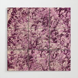 Purple Lavender White Sponge Painting Wood Wall Art