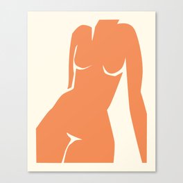 Body in Coral Canvas Print
