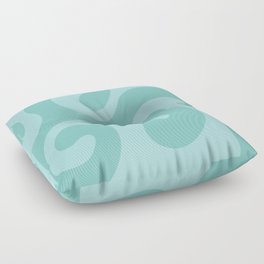 Getting Groovy - Light sea blue Floor Pillow