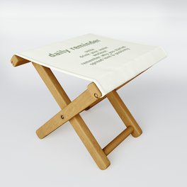 Daily Reminder Quote Folding Stool