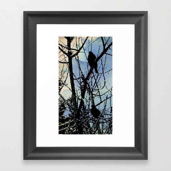 on a Winter's wing... Framed Art Print