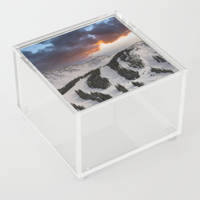 Arapahoe Basin Sunset Acrylic Box