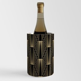 Gold and black art-deco pattern 4 Wine Chiller