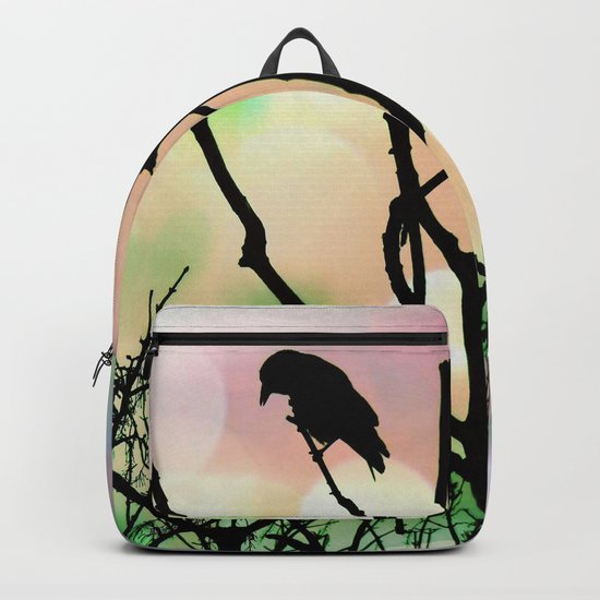 The Lonely Crow At Sunset Backpack