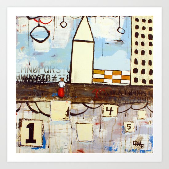 Aunt J in the city Art Print