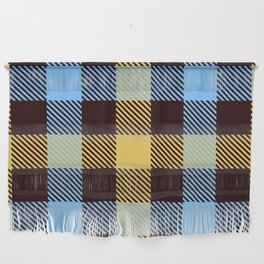 Yellow and Blue Square Patten Wall Hanging