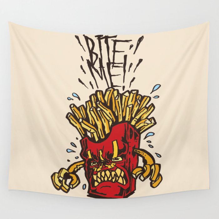 Food Rage-Fries Wall Tapestry