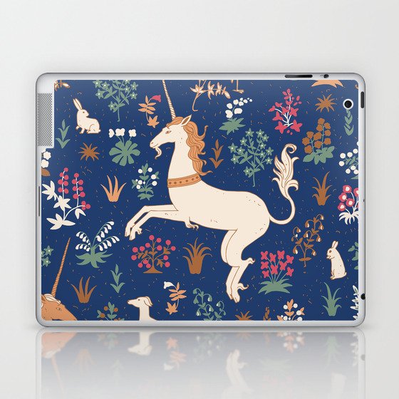 Magical Medieval Unicorn Forest Laptop & iPad Skin