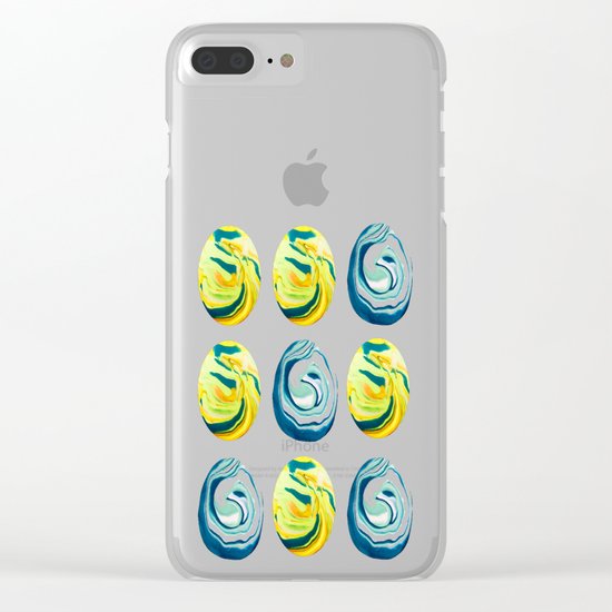 Marbling Tic Tac Toe Clear iPhone Case
