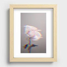 Glitched Rose Recessed Framed Print