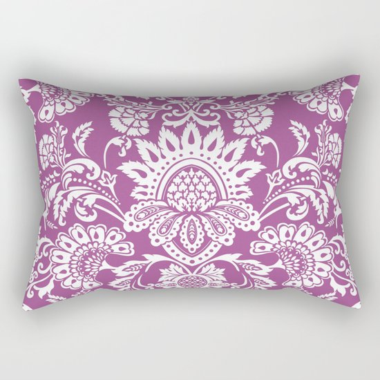 Damask in cyclamen Rectangular Pillow