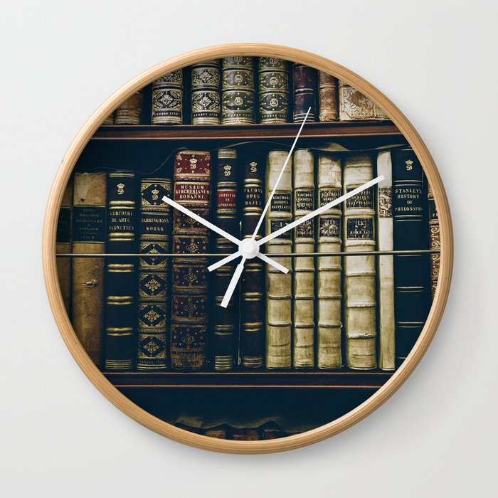 The Bookshelf (Color) Wall Clock