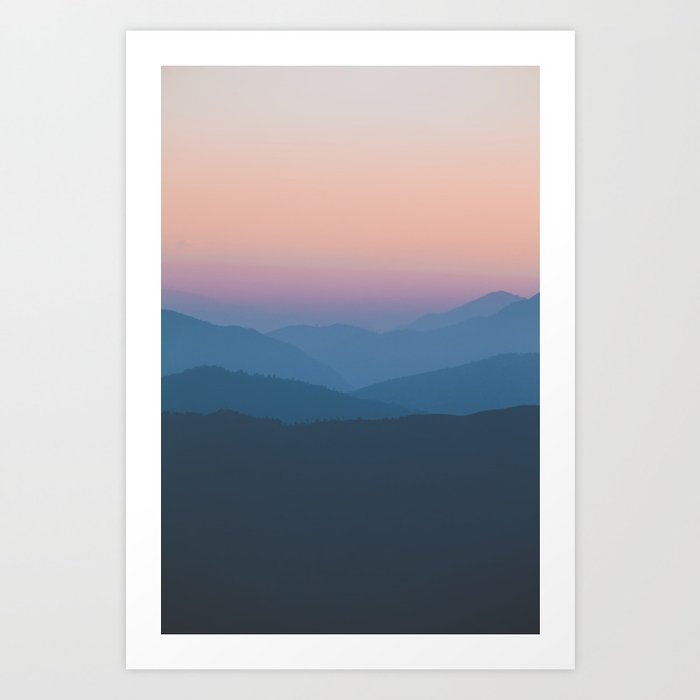 Sunset over Nepal Art Print