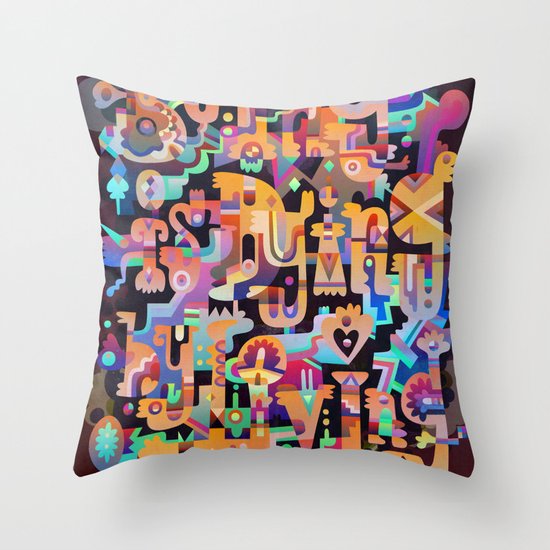 Silent Words Throw Pillow